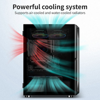 SNOWMAN Boîtier d'ordinateur accrocheur Gaming Full Tower Tempering Glass Computer PC case Blanc avec système de refroidissement puissant