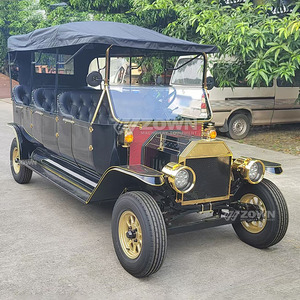 Tufted Leather Antique Sightseeing Buggy Waterproof Soft Roof For Wedding Venue <b>Bride</b> Party Short Distance Transfer - Product Image 1
