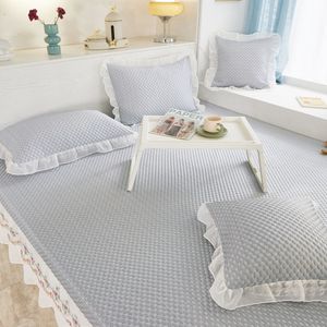 Ensemble de matelas rafraîchissant Tatami en soie glacée à motif cellulaire, literie d'été pliable et lavable en machine - Product Image 1