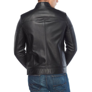 Factory Direct Supplier <b>Leather</b> <b>Jackets</b> for <b>Men</b> High Quality Customized Zipper Front Style <b>Men</b> <b>Leather</b> <b>Jacket</b> with Pockets - Product Image 2
