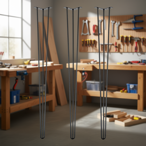 ขาโต๊ะทรงกิ๊บสีดำ ขนาด 40 นิ้ว ทำจากเหล็กคาร์บอน แข็งแรงทนทาน ชุดขาเฟอร์นิเจอร์ DIY สำหรับโต๊ะทำงาน โต๊ะรับประทานอาหาร เก้าอี้ - Product Image 2