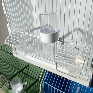 Jaula de exhibición plegable para pájaros, de plástico sólido y estructura de alambre metálico, para canarios, loros y loros jade. - Product Image 5