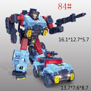 Mainan figur aksi, mainan figur aksi, transformasi teknik mobil, blok bangunan Robot deformasi, mainan bata edukasi - Product Image 4