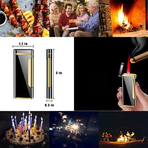 Briquet en métal personnalisé avec logo, rechargeable au gaz, coupe-vent et portable, idéal pour les cadeaux promotionnels - Product Image 6
