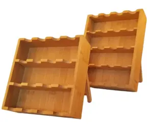 Organizzatore di condimenti personalizzato portaspezie in bambù scaffale espositore in legno rak scaffale per spezie organizzatore per armadietto da cucina