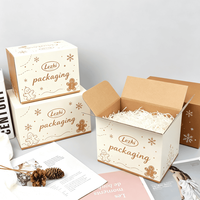 Boîtes d'expédition en carton ondulé personnalisées avec logo recyclable, emballages cadeaux, boîtes d'expédition pour les fêtes de Noël