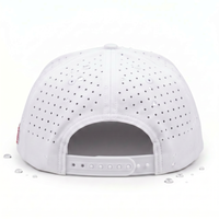 Casquette de golf structurée en nylon à 5 panneaux avec logo brodé personnalisé, style aviateur, performance, imperméable, pour équipe et club