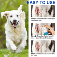 Spray para el Cuidado de la Piel de Mascotas Zourunan 100ml, Alivio para Picazón en Zonas Calientes, Fórmula Herbal, Calmante para el Pelaje, Seguro para Lamer, para Perros y Gatos, Venta al por Mayor, OEM