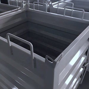 Cubo de basura de hierro para Taller, autodescarga, Fondo de descarga, camión de basura de escoria, caja de contenedores de chips, tolva de descarga de alta resistencia - Product Image 4