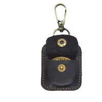 Mini pochette porte-clés en cuir PU avec bouton-pression, petit étui carré pour bagues, rangement simple pour bijoux