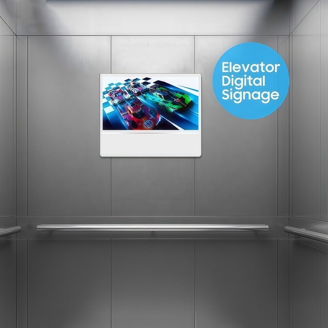 Ultra Slim 22mm Elevator Advertising Screen 18.5/21.5/27 Inch Split Screen Lift Digital Signage Shopping Mall Subway Animation