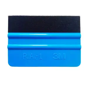 Raspador de plástico de 3m a60f, limpador de fibra de carbono para película de envoltório de carro, raspador de feltro azul para limpeza de película