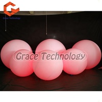 Décoration de fête de Noël, ballon géant gonflable en PVC de 8 m avec lumières LED pour la publicité et les événements suspendus