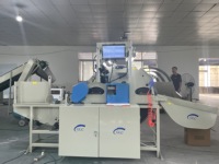 Machine automatique complète pour la fabrication de cuillères et de fourchettes en bois, état neuf, avec presse pour le marquage du logo, certifiée CE