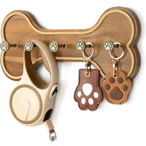 TP TP-35025 Porta Guinzaglio per Cani da Parete in Pelle, Gancio Portachiavi, Portaoggetti <span class=keywords><strong>Moderno</strong></span> Semplice a 1 Livello per Ingresso/Soggiorno - Product Image 1
