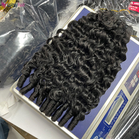 Vendor Rambut Wanita Moq Rendah, Produk Rambut Double Weft Remy Human Virgin Hair, Rambut Burma Keriting Alami Tanpa Proses, Bundel Rambut Mentah India