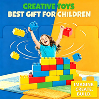 Bloques de Construcción Grandes al por Mayor, Juguetes de Construcción de Modelos Montessori, Bloques de Plástico Creativos para Ensamblar, Juego de Bloques de Construcción Educativos STEM para Niños