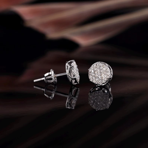 Luxury Round Cut Moissanite Diamond Stud <b>Earrings</b> 925 Sterling Silver Featuring Exceptional Brilliance And Fine Jewelry - Product Image 2