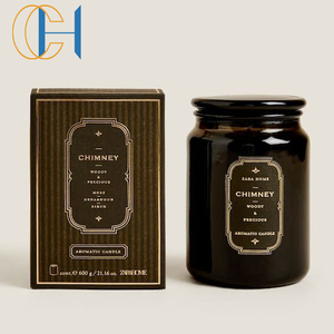 C & H logotipo personalizado vela perfumada de vidrio de lujo <span class=keywords><strong>3</strong></span> Mechas varios festivales tarro de cera de soja Etiqueta Privada vela de molde de silicona perfumada - Product Image 5