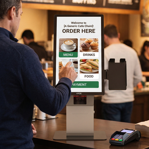 Android 11 Self Ordering Kiosk 15.6 Inch Wall Mount Self Service <b>Coffee</b> Shop Order & Pay - Product Image 1