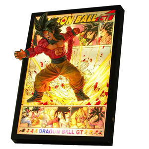 Dragon Balls Goku Peinture suspendue Anime Figure Posters Lumière LED Cadre photo <span class=keywords><strong>Action</strong></span> Lampes à LED Décoration murale Peinture Cadeau - Product Image 1