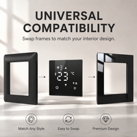 Thermostat numérique IR WiFi HYSEN HY516WE pour chauffage au sol hydronique, compatible WiFi, 110-230V, relais 16A, garantie de 2 ans