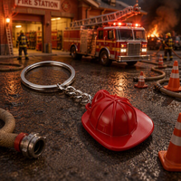Porte-clés Pendentif Personnalisé en Alliage de Zinc pour Pompier, Commémoratif de la Journée de la Sécurité Incendie, Impression Numérique, Pratique et Attentionné, Cadeau d'Affaires