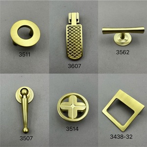 Popular Zinc Alloy Modern Copper Brushed Single Hole Cabinet <b>Door</b> Drawer Handle Furniture Wardrobe Installation Lightweight - Product Image 3