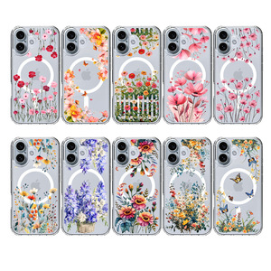 เคสโทรศัพท์มือถือแฟชั่นลายดอกไม้ใสสำหรับ <span class=keywords><strong>iPhone</strong></span> 16 PLUS 17 AIR PRO MAX กรอบด้านหลังกันกระแทก - Product Image 1