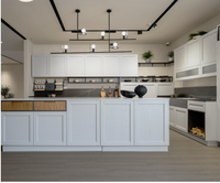 Solution de projet OEM d'usine BAINENG : Armoires de cuisine en acier inoxydable, mobilier de maison, personnalisation complète de la maison, service tout-en-un