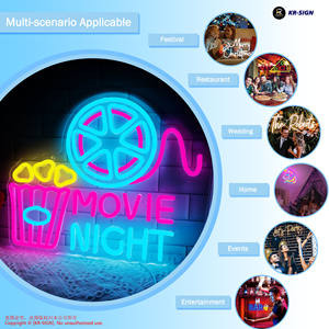 Letrero LED de neón personalizado, duradero, de acrílico, 120K, regulable, 5V, USB, con diseño de palomitas de maíz para cine, sala de cine clásica, decoración de bar en casa - Product Image 3
