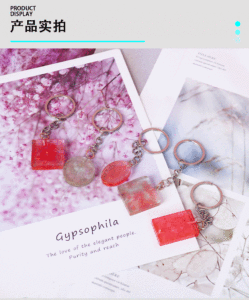 Kalung liontin silikon Resin DIY, cetakan silikon bulat Oval persegi liontin cetakan silikon dengan lubang - Product Image 5