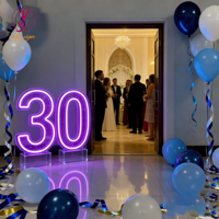 Lettres et chiffres géants en métal RGB néon de 3 à 4 pieds pour la décoration de mariage, les célébrations de remise des diplômes, les locations pour fêtes