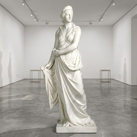 Statue personnalisée de Diane/Artemise en marbre blanc sculpté à la main - Sculpture de déesse néoclassique sur mesure pour les propriétés et jardins de luxe