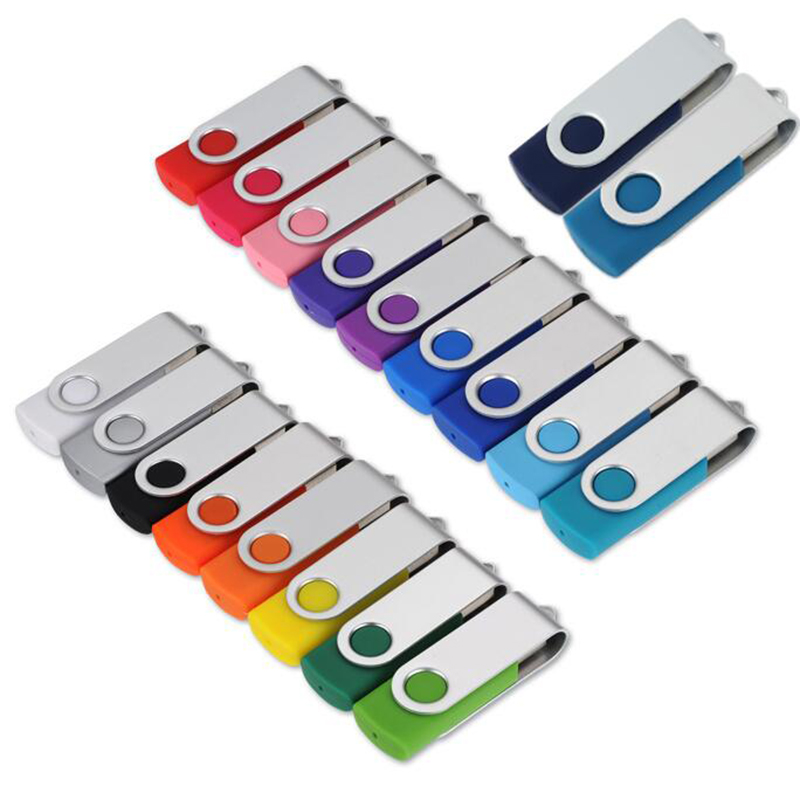 GITRA Regalo promocional Logotipo personalizado Swivel Usb Pen Flash Drive 4GB 8GB 16GB 32GB 64GB 128GB