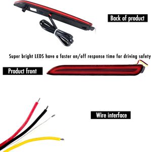 Reflector LED para Parachoques Trasero para <span class=keywords><strong>Toyota</strong></span> Camry, Wish, Alphard, Vellfire, Innova, Harrier, Luz de Circulación Diurna DRL, Luz de Freno Secuencial - Product Image 5