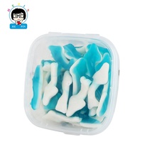 Fabriek Direct 5G Blauwe En Witte Haai Diervormige Gummy Snoepjes Fruitige Smaak Bulk Gummy