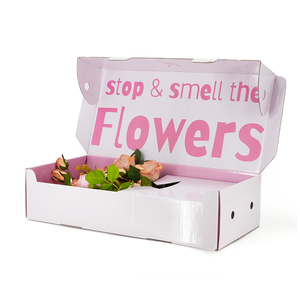 Boîtes d'expédition de bouquet de fleurs imprimées personnalisées de haute qualité coffrets cadeaux d'emballage colorés pour la Saint-Valentin de fleurs fraîches hebdomadaires - Product Image 6