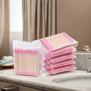 Aijie duy nhất Lash dùng một lần thấm nước lông mi chăm sóc nha khoa gốc Applicator bằng gỗ tip hình xăm tăm bông Stick nhọn nụ 10cm - Product Image 4