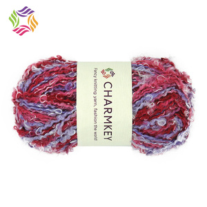 Tùy Chỉnh Vòng Tròn Fluffy Bé Mềm Hỗn Hợp Nhuộm Màu Polyester Tay Đan Ưa Thích Boucle Sợi Vòng Tròn Sợi Cho Vẫy Tự Làm Chăn - Product Image 5