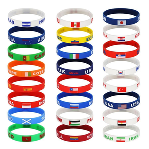 Bracelets en silicone souple avec drapeau national, vente en gros directe d'usine, pour fans, voyageurs, événements culturels et sportifs - Product Image 5