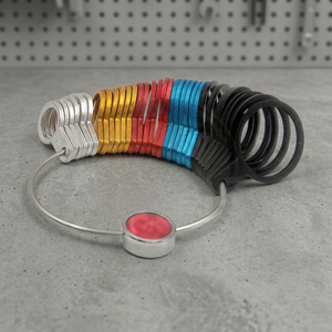 Jeu de 36 jauges à doigts en aluminium multicolores Eagle Jewelry, tailles standard 1-36, 0,55 kg, kit de fournitures pour la fabrication de bijoux, fabrication de bagues - Product Image 2