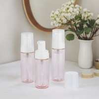 Botol Semprot Busa PET PP 50ml 60ml 65ml Kemasan Kosong Bulat untuk Sampo Losion Krim Perawatan Kulit Serum Sablon Logo