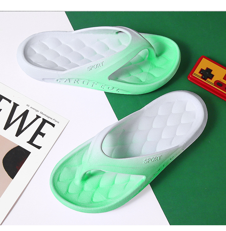 Fashion New Gradient Color EVA Men Filp Flops Slippers Foam Summer Beach Shoes