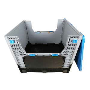 Foldable Bulk Container Plastic Pallet Bin Space Saving Transport <b>Crate</b> for Industrial Logistics - Product Image 2