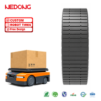 Pneu personnalisé NEDONG de 5 à 12 pouces pour robots AGV, pneu solide sans chambre à air, pneus et roues de robot personnalisés, personnalisation en usine et conception gratuite