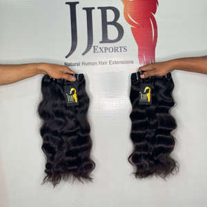 Extensiones de Cabello Natural Ondulado, Cabello Humano Indio Virgen Ondulado con Cutícula Alineada, Extensiones de Cabello Natural Ondulado sin Procesar - Product Image 1