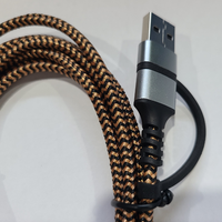Nylon tressé de qualité supérieure 3 en 1 câble de charge rapide de type c USB A / USB C vers chargeur rapide de type C
