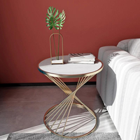 Goldtop Türkei Bianco Dolomiti Marmor Esstisch Minimalistisches Design Langlebig Wasserdicht Oval Wohnmöbel Hotel Wohnzimmer