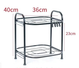 Multifunctional Storage Rack Storage Rack Organizer, Kitchen and Bathroom Adjustable Storage Rack with 5-layer Metal Carton Box